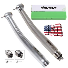 Dental Pana-Max Style High-Speed Handpiece Turbine 2/4 Holes Push Button SANDENT