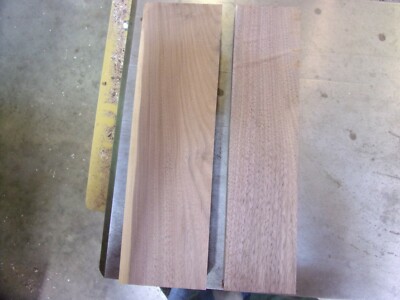 2 PC WALNUT LUMBER WOOD AIR DRIED BOARD  975A CARVING BLOCKS FLAT 1 11/16'' THICK