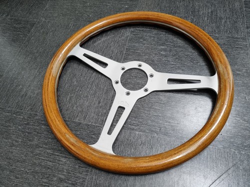 Genuine Leonard Volanti Wood Rim Steering Wheel 355mm Mx5 Datsun Toyota JDM - Picture 3 of 5