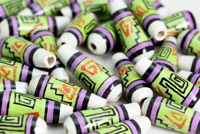 Keramikperlen aus Peru, Haare - Bastelperlen x 10 oder 25 Perlen - V069 Tropfen
