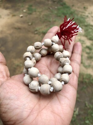 1 Stück 11mm TULSI Tulasi Pocket Mala 27+1 Guru Bead Holy Basil Vaishnav Iskcon