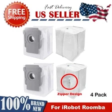 4 Pack Reusable Zippered Dust Bags for iRobot Roomba j5+ j6+ j7+ j8+ j9+ Plus