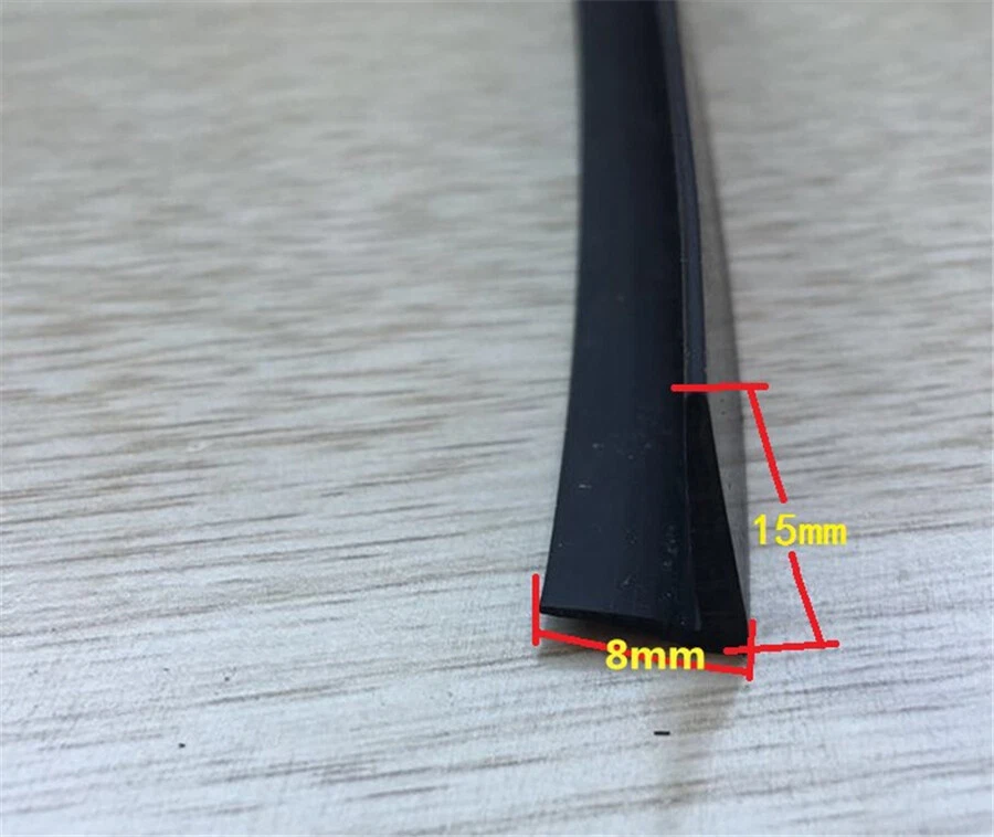 8M Car Door Window Trim Edge Moulding Rubber Noise Weatherstrip Seal Strip Black - Image 4 of 4