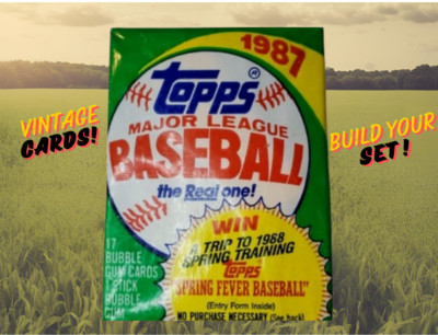 1987 Topps Baseball Pick your Card / Build Your Set - Just opened a sealed box