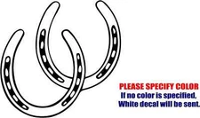 Horseshoes Double Rodeo Vinyl Decal Sticker Car Truck Window Various Sizes