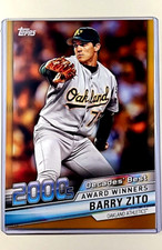 2020 Topps Decade's Best Series 2 5x7 7x5 Gold #DB-89 Barry Zito /10 Oakland A's