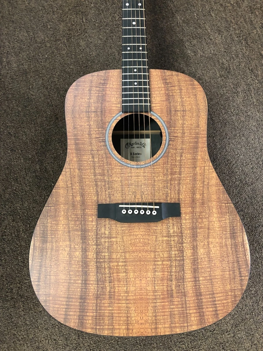 Martin D X1E HPL Koa Dreadnought Acoustic Electric Guitar Left