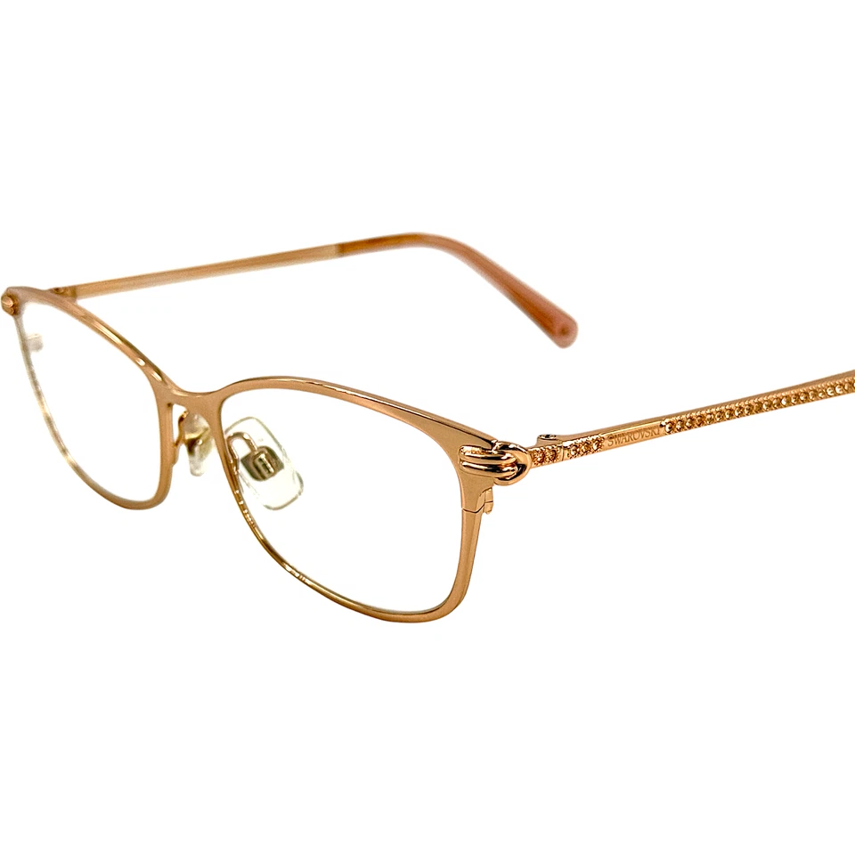 Marco de gafas de metal Swarovski SK5318 para mujer 028 oro rosa brillante 51-16 Foto 2 de 4