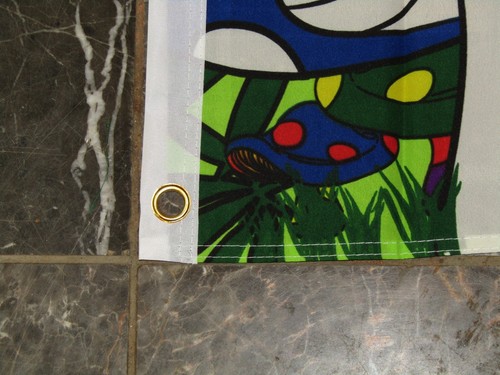3x5 Trippy Mellow Mushroom Shrooms Weed Marijuana Flag 3'x5' Brass Grommets - Picture 5 of 6