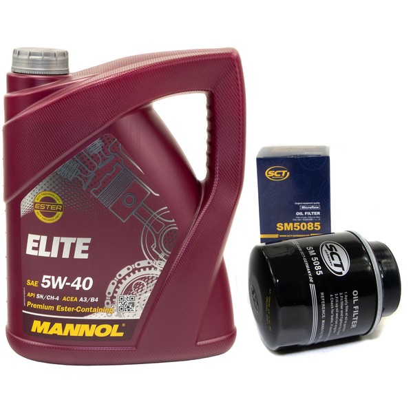 MotoröL Set 5W40 5 Liter + ÖLfilter SM 5085 FüR Audi A1 A3 Seat Skoda VW Golf VI-image