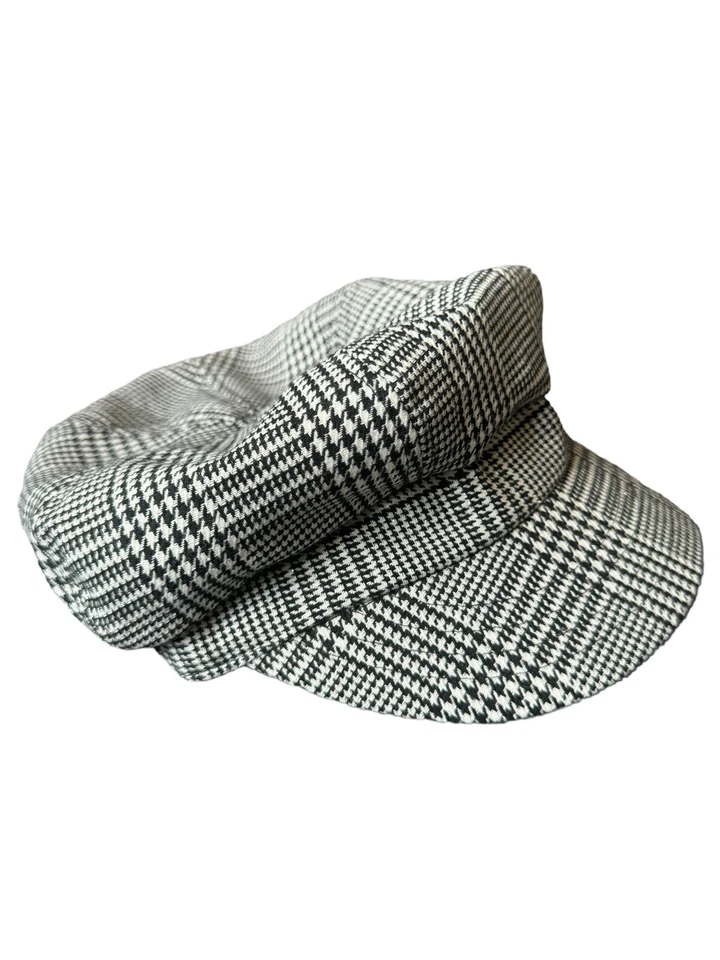 BETMAR New York Wool Blend Cabbie Newsboy Hat Artist Cap Black White OneSize - Image 2 of 4