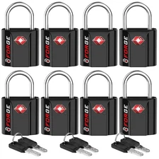 Small Size TSA Approved Luggage Locks: Key Locks for Travel. Ultra Secure Dim...