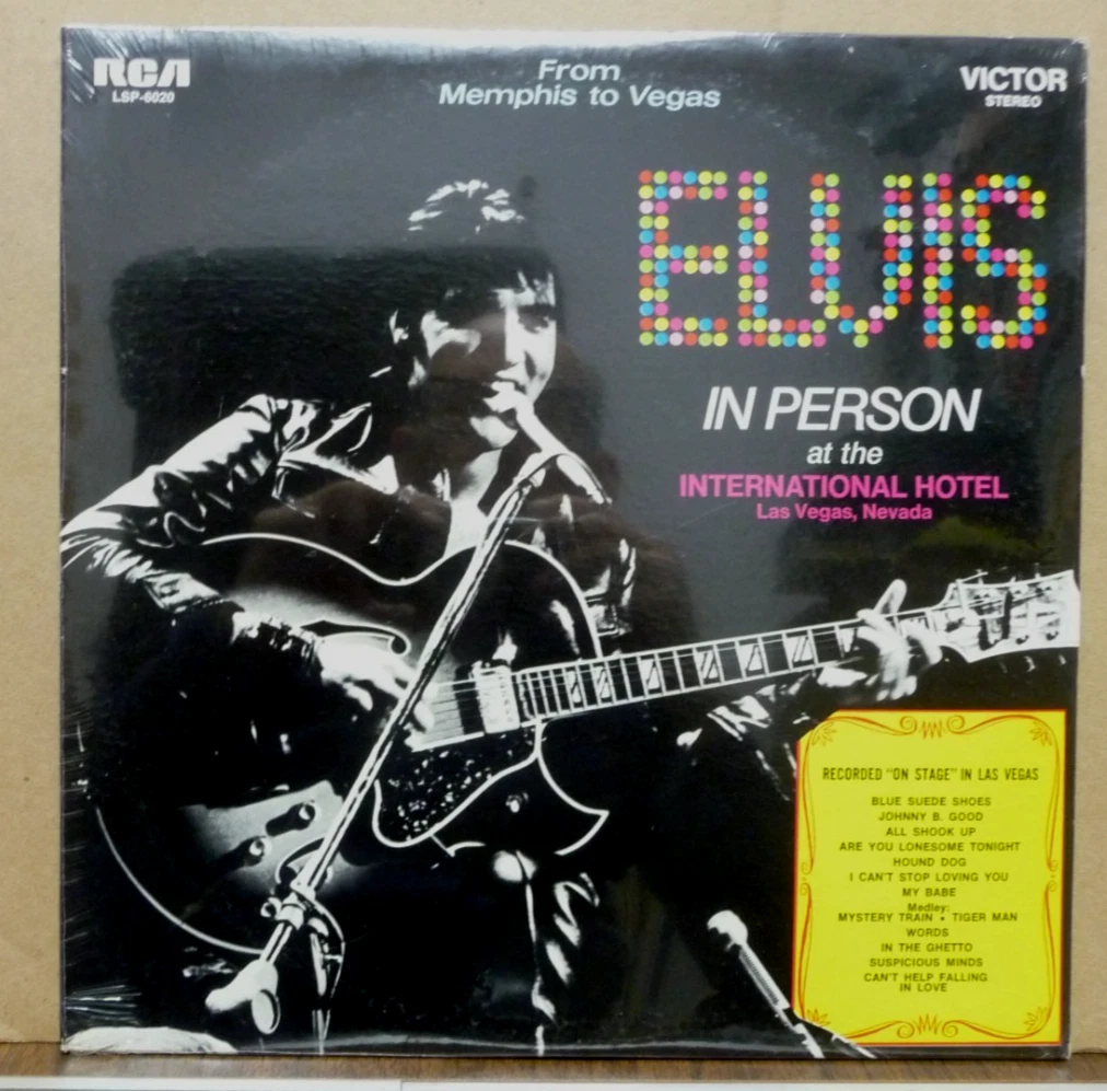 ELVIS In Person at the International Hotel Las Vegas RCA LSP-6020 SEALED LP 1969