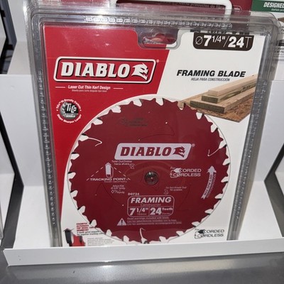 Diablo D0724X 24 Tooth ATB Hi-Density Carbide Framing Saw Blade 7-1/4 Dia. in.