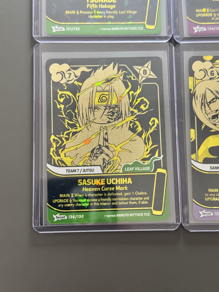 Naruto Mythos TCG 1st Edition - Secret Bundle 131 134 136 138 Inc