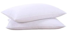 ® Goose Feathers and Down White Pillows with 100% Cotton Cover, Bed Sleeping
