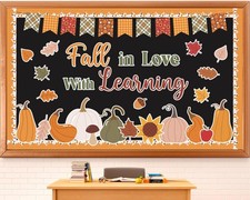Fall in Love With Learning Bulletin Board Set Autumn Classroom Decoration
