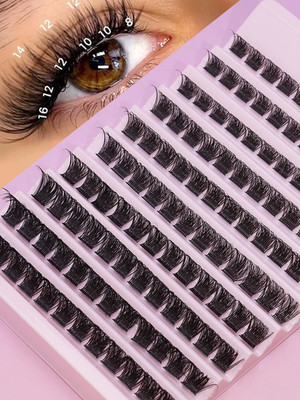 Ayr 80 Stück C Curl Brown Style Wimpernverlängerung Winged Individual Lashes Natural 