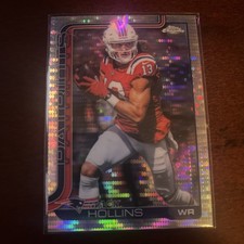 2025 Topps Chrome Football Pulsar Refractor Mack Hollins 206 Patriots