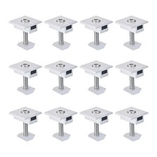 12 Pcs Solar Panel Middle Clamps 35mm Aluminium Solar Panel Mount Mid Clips