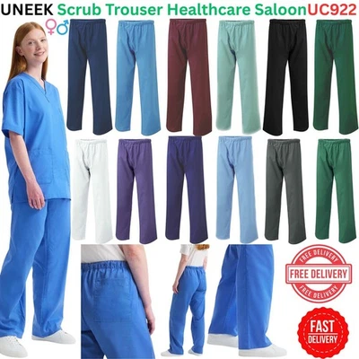 UNEEK CLOTHING Uneek UC922 Women’s & Men’s Scrub Trousers Healthcare Spa Salon Hospital Uniform
