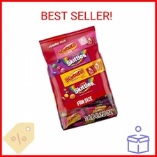 Wrigley's Assorted Candy Variety Pack, SKITTLES Original, SKITTLES Wild Berry & 