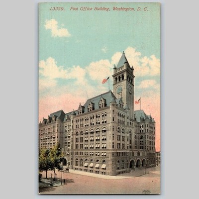 Postcard Post Office Building Washington D.C. Architecture
