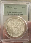 1880-CC Morgan Silver Dollar PCGS MS 63 US Mint $1 Coin Carson City Mint