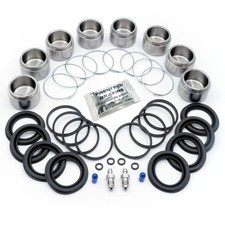 For Jaguar XJ6 XJ12 1973-1989 2x STAINLESS Front Caliper Rebuild Kits (4 Pot)