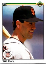 1990 Upper Deck Baseball Will Clark Giants Base Card All Star NM #50