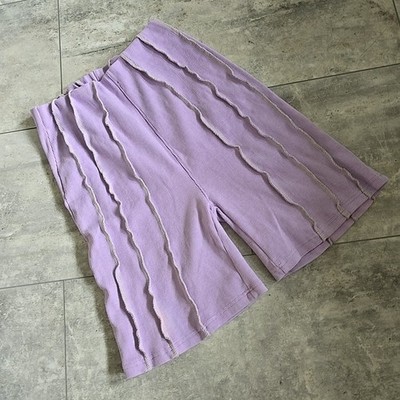 Missguided Shorts kurze Hose Leggings Sporthose Gr. 40 Flieder Lila Voilett