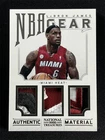 2012-13 National Treasures LeBron James NBA Gear Material Triple Patch Prime /25