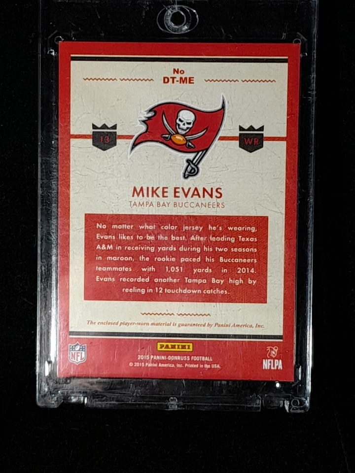 НАШИВКА НА МАЙКУ ЭВАНСУ 2015 PANINI DONRUSS THREADS TAMPA BAY BUCCANEERS РЕЛИКВИЯ - Изображение 2 из 2