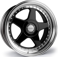 Alloy Wheels 15" Dare DR-F5-SL Black Polished Lip For Ford Scorpio [Mk2] 94-98