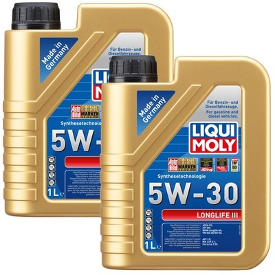 Liqui Moly Motoröl 5W-30 Longlife III 2x 1L BMW Longlife-04 VW 504 00 507 00