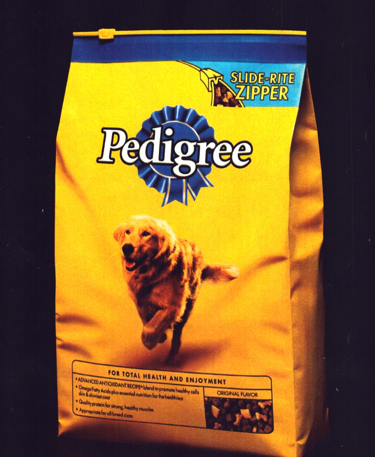 Golden Retriever Fresh Flavor Zipper Vintage Print Ad 2005