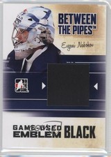 2010-11 ITG Between the Pipes Game-Used Black Emblem /6 Evgeni Nabokov #M-15 2d8