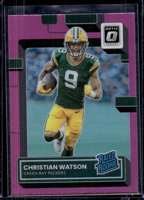 2022 Donruss Optic Christian Watson #219 Pink RC
