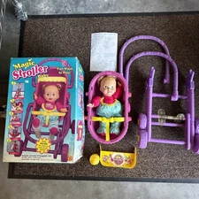 Toy Biz Magic Stroller Baby 1997 W Baby And Box Complete