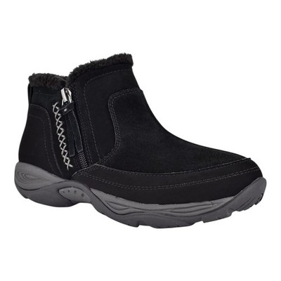 Easy Spirit Women's Epic Cold Weather Suede Side Zip Booties Black Size 8 1/2 W