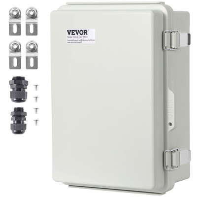 VEVOR Outdoor Junction Box 11.81x7.87x7.08 in ABS Plastic Electrical Enclosure