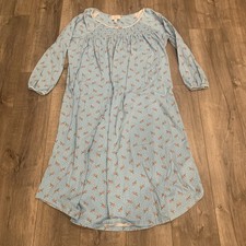 Carole Hochman Heavenly Soft Sleepwear Nightgown - Blue/Pink Floral - Size 1X