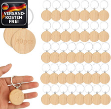 Schlüsselanhänger Holz Rohling Runde Holz Schlüsselring Blanko Holzanhänger Pers