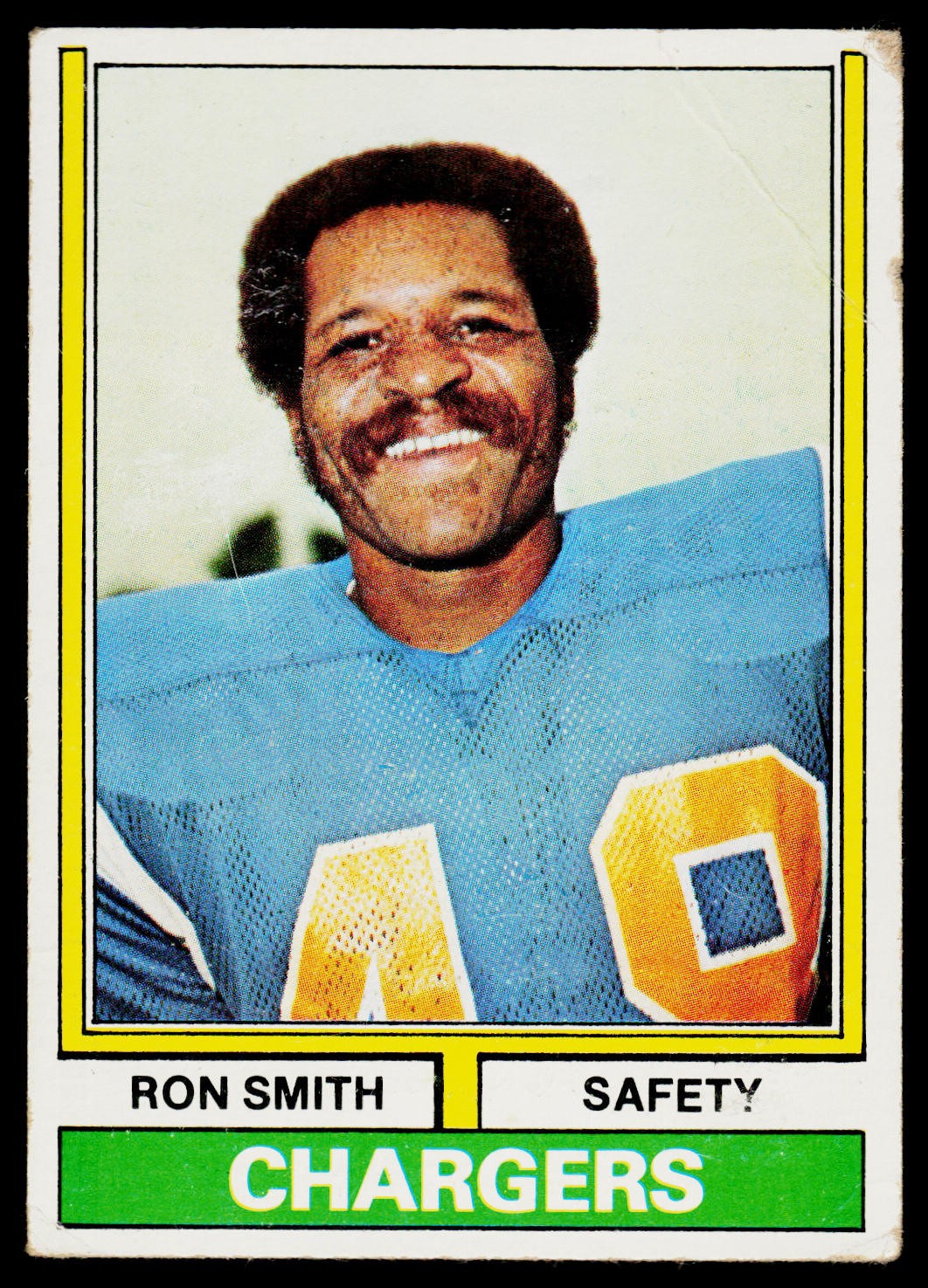 Ron Smith, 1974 Topps, #45, San Diego Chargers,