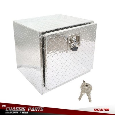 Happy19star 18x17x18 Silver Aluminum Lockable Tool Box – Perfect For Truck Bed, Trailer, Or Pickup Storage