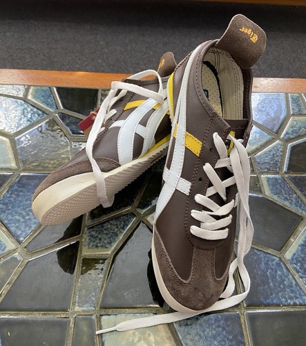 Onitsuka Tiger Mexico 66 Sneakers Brown White Yellow Mens US 9.5 Shoes - Picture 3 of 14