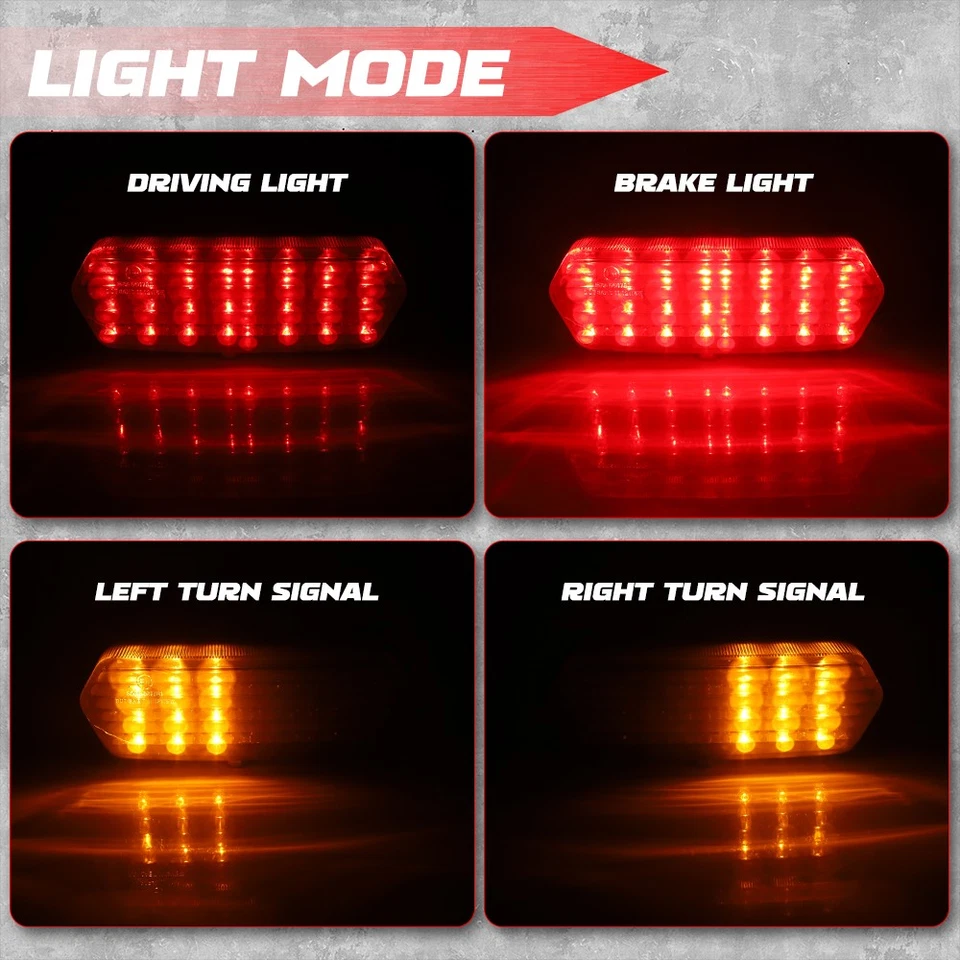 Luz trasera de freno LED señal de giro DRL integrada para Honda Grom 125 CBR650F Foto 3 de 4