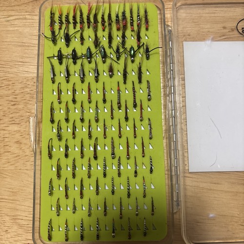 Stillwater Nymphs And Buzzers (Chironomids) In Thin Fly Box: 91 Flies