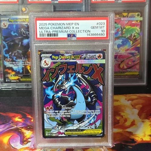Mega Charizard X EX PSA 10 -MEP 023 - Mega Full Art - Black Star Promo - Pokemon
