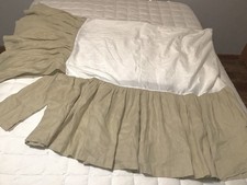 POTTERY BARN 100% Linen Queen Bed Skirt 20” Drop
